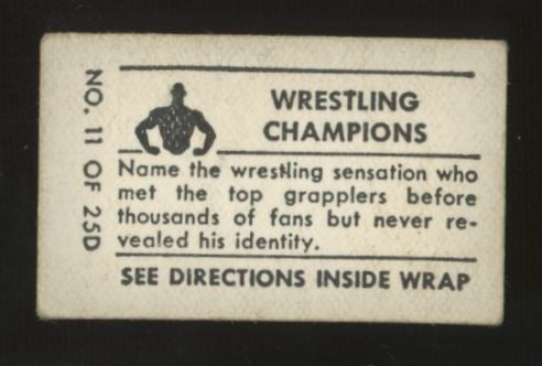 1948 Topps Magic Masked Marvel Wrestling Champions #11 VG
