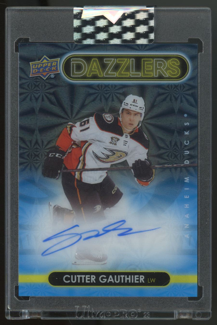 2024/25 UD Clear Cut Cutter Gauthier Dazzlers Auto Blue #DA-CG