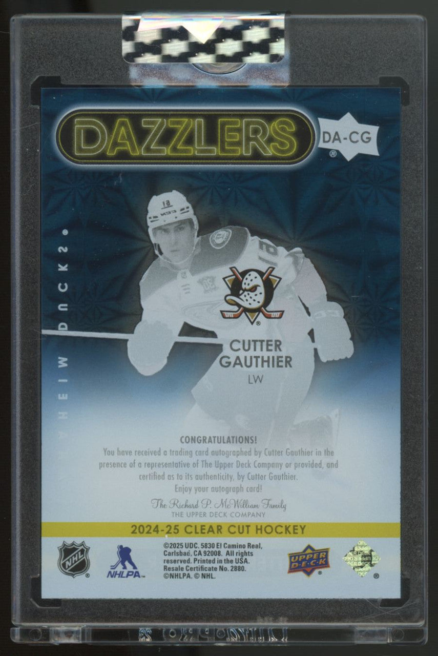 2024/25 UD Clear Cut Cutter Gauthier Dazzlers Auto Blue #DA-CG