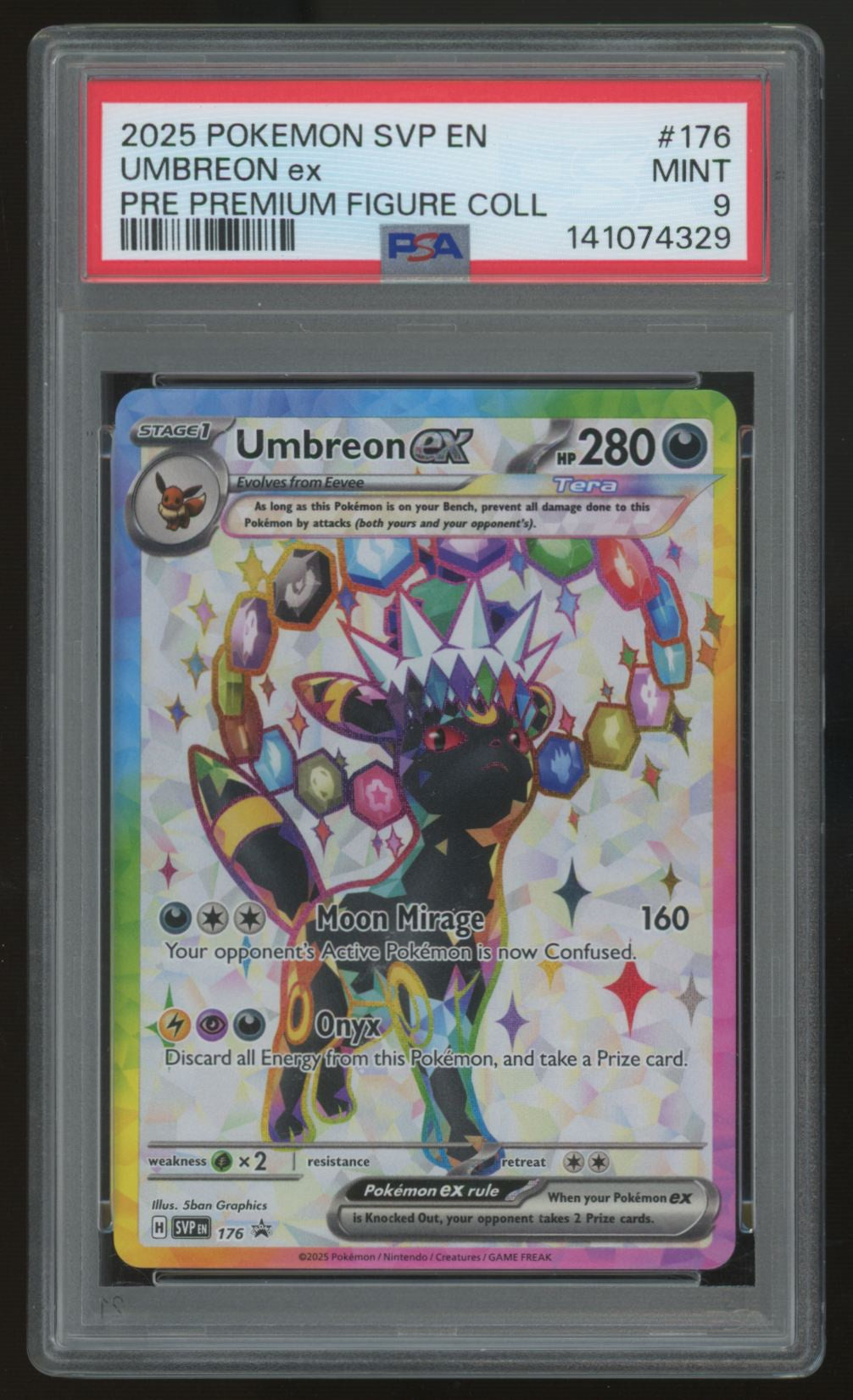 2025 Pokemon Umbreon ex Premium Figure Collection Promo #176 PSA 9