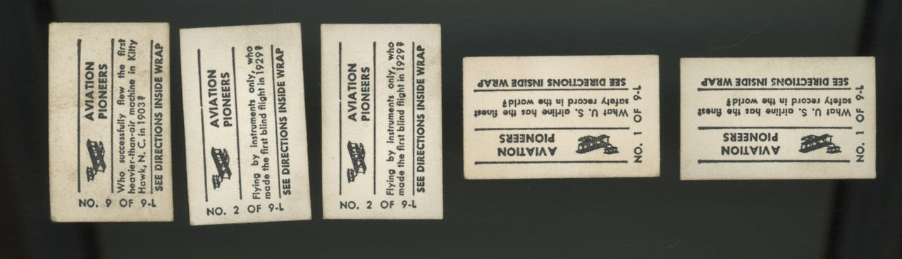 1948 Topps Magic Aviation Pioneers Lot of 5 Low Grade