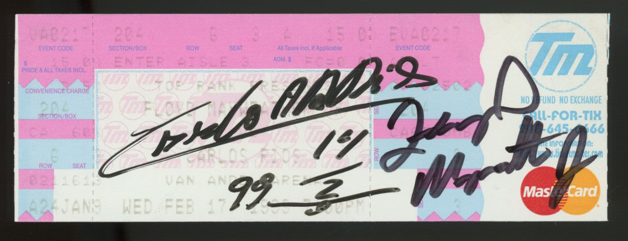 1999 Floyd Mayweather Jr. vs. Carlos Rios Signed Autographed Ticket JSA