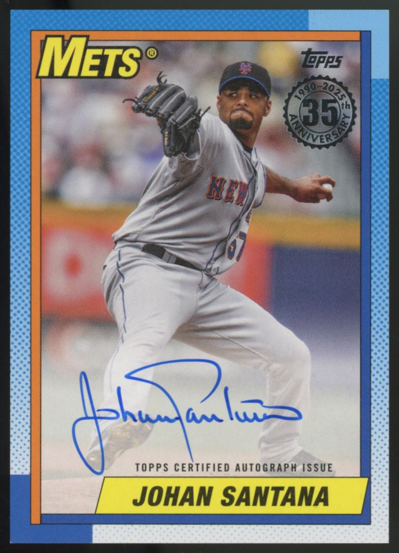 2025 Topps Series One Johan Santana 1990 Auto #90A-JS