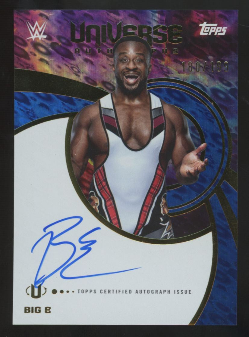 2025 Topps Universe WWE Big E Blue Pulse Auto /199 #UNA-BIG