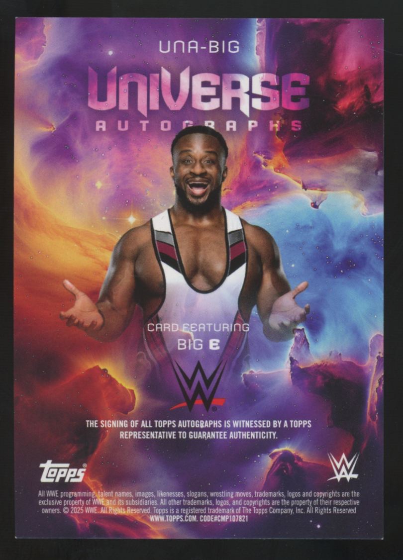 2025 Topps Universe WWE Big E Blue Pulse Auto /199 #UNA-BIG