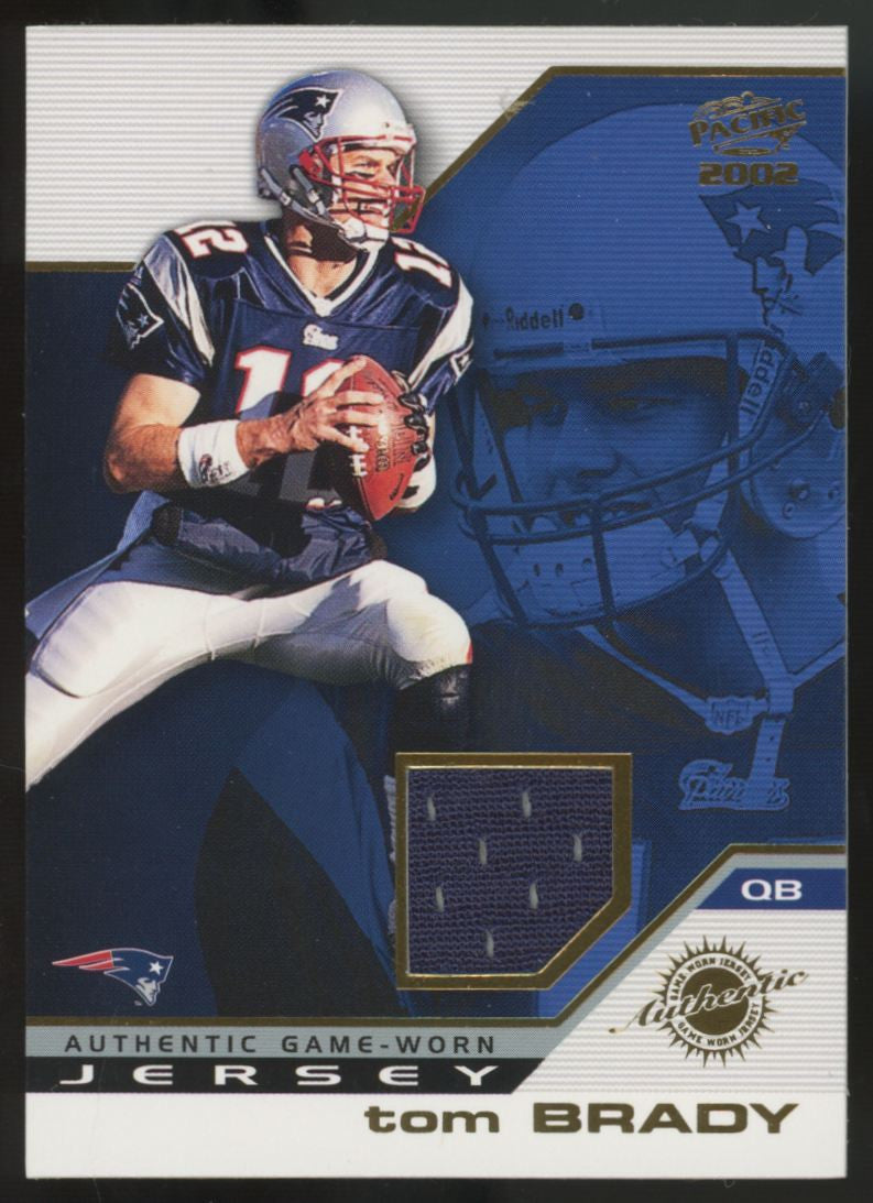 2002 Pacific Tom Brady Game Worn Patch #27