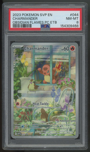 2023 Pokemon Charmander Obsidian Flames Pokemon Center ETB Promo #44 PSA 8