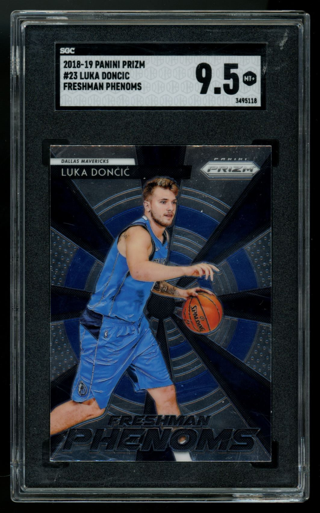 2018-19 Panini Prizm Luka Doncic RC Freshman Phenoms #23 SGC 9.5