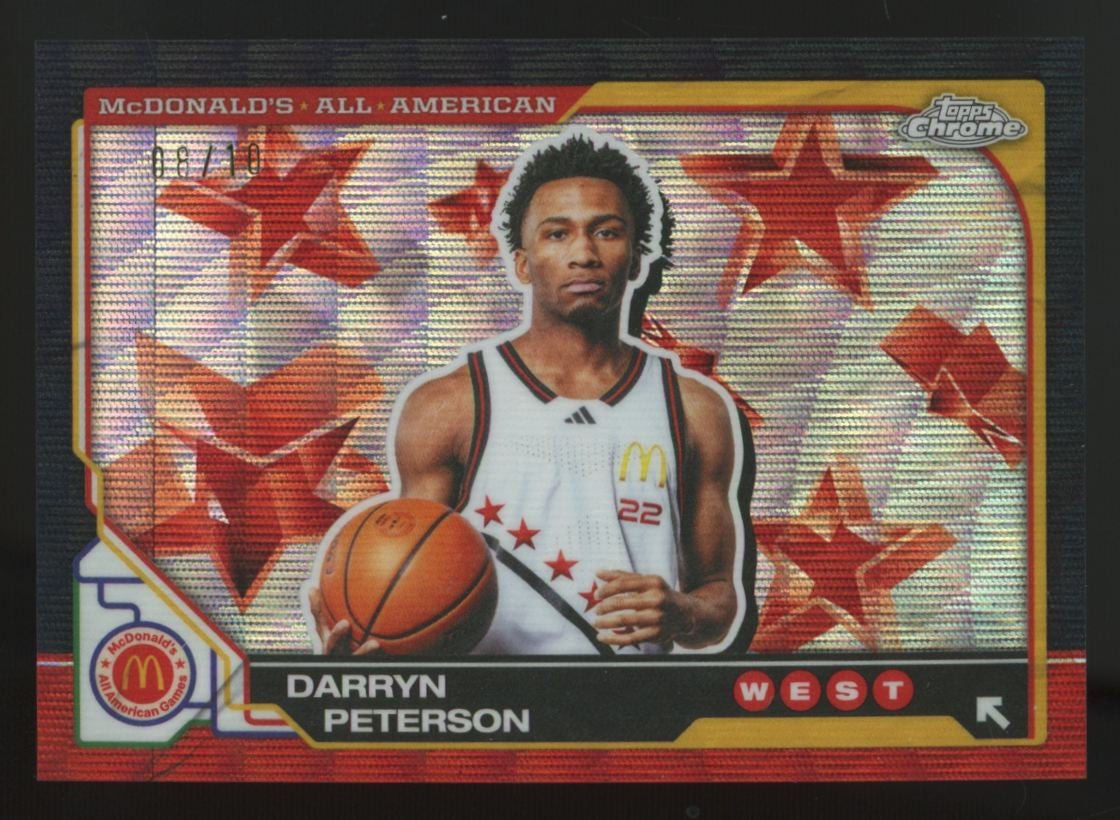 2025 Topps Chrome McDonald's Darryn Peterson Black Wave /10 #50