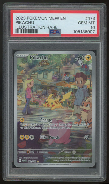 2023 Pokemon Pikachu 151 Illustration Rare #173 PSA 10