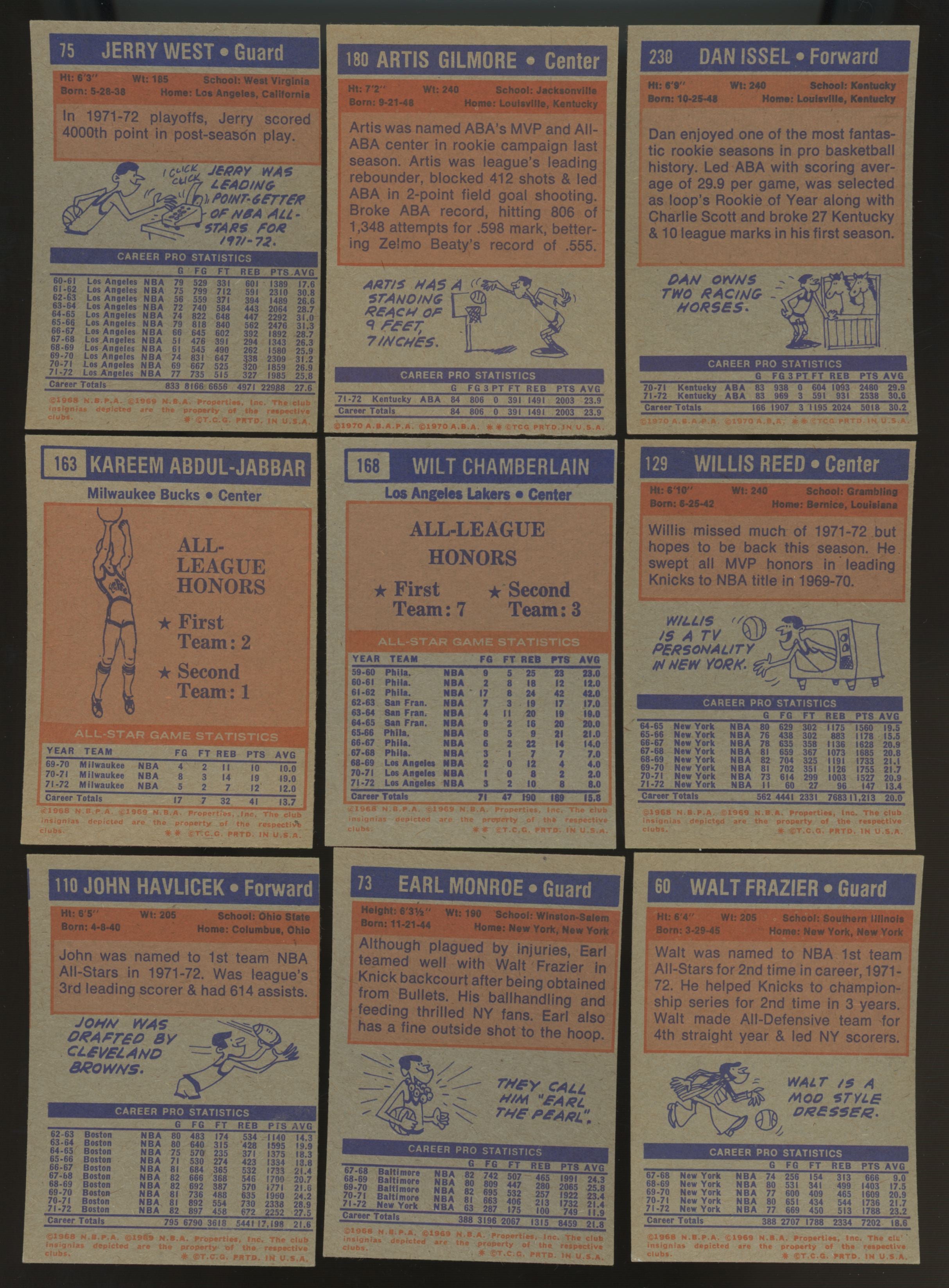 1972/73 Topps Basketball Complete Set (264) EX-NM w/ Wax Wrapper