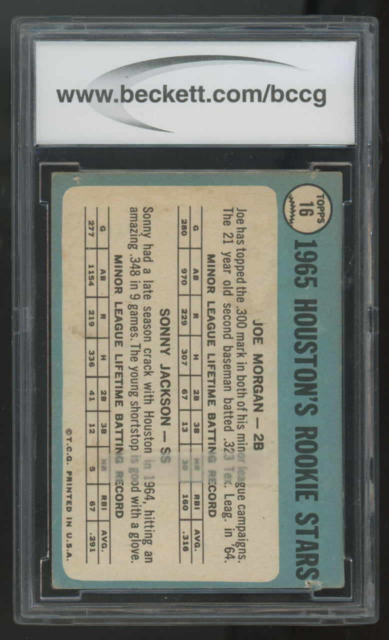 1965 Topps Joe Morgan RC Rookie Stars #16 BCCG 5
