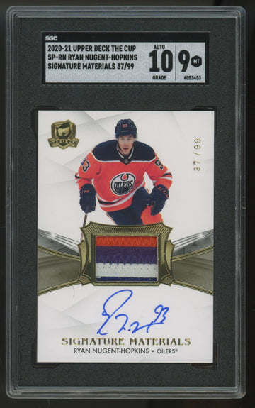 2020-21 UD The Cup Ryan Nugent-Hopkins Materials Patch Auto /99 #SP-RN SGC 9 10