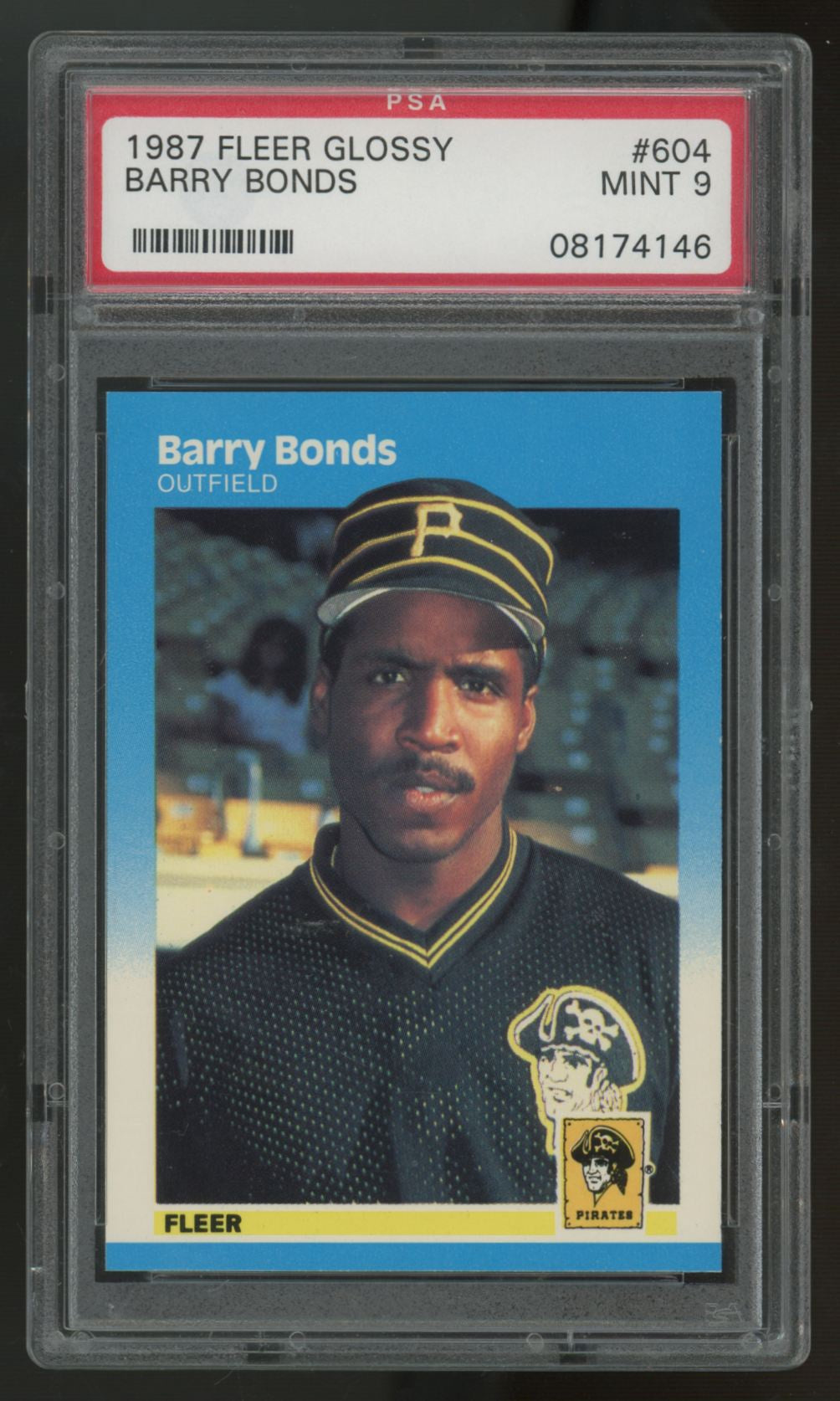 1987 Fleer Glossy Barry Bonds RC #604 PSA 9 *146