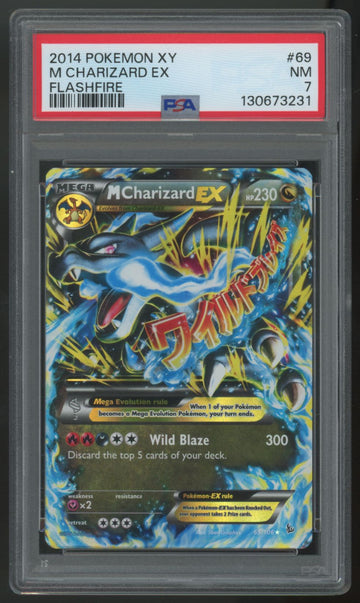 2014 Pokemon M Charizard EX Flashfire Holo #69 PSA 7 (B)
