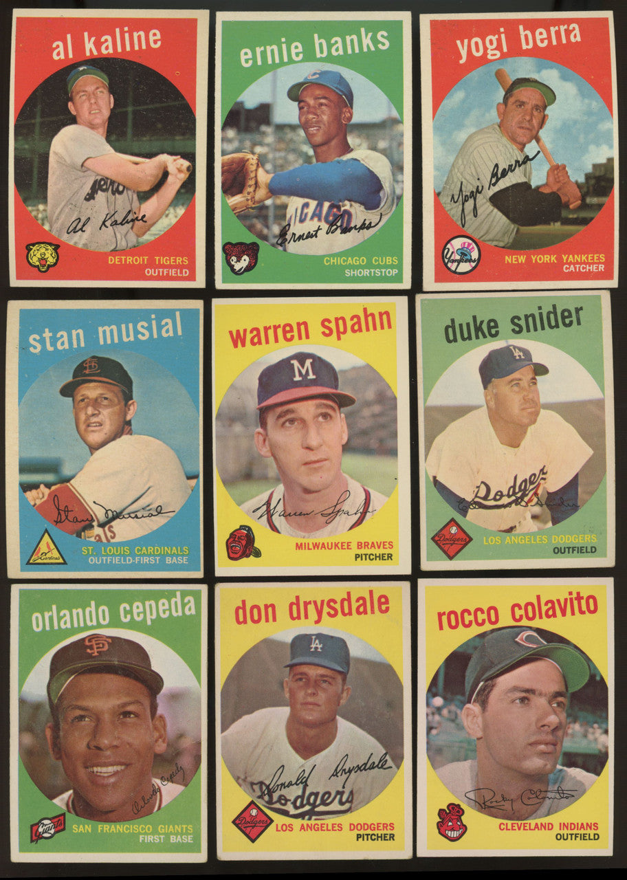 1959 Topps Baseball Complete Set (572) EX Overall Mantle Gibson RC