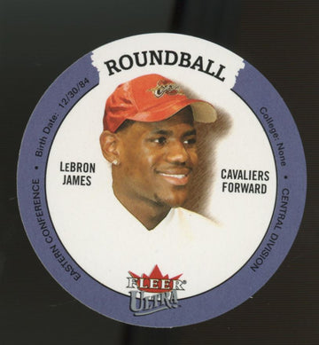 2003-04 Fleer Ultra Baskeball LeBron James RC Roundball Disc #31