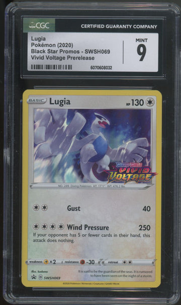2020 Pokemon Lugia Vivid Voltage Prerelease Promo #SWSH069 CGC 9