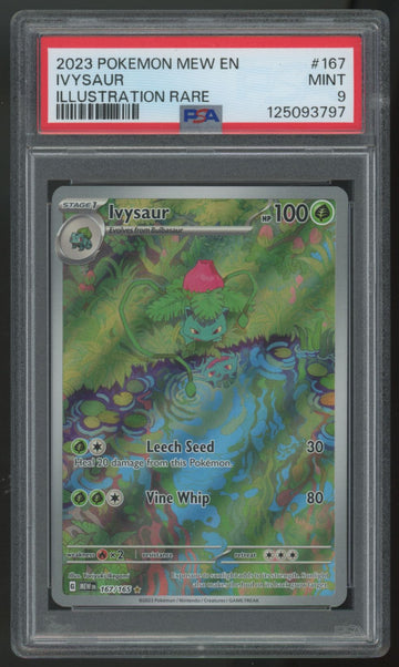 2023 Pokemon Ivysaur 151 Illustration Rare #167 PSA 9