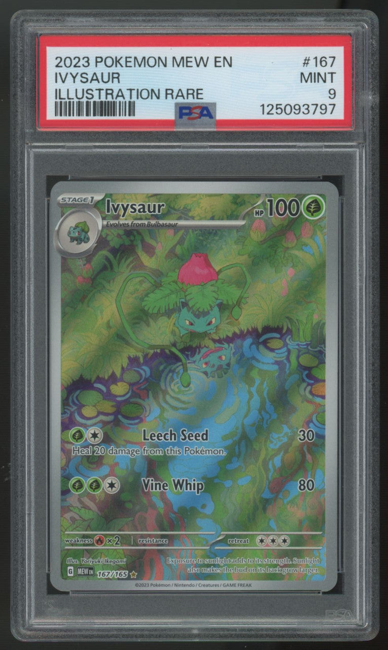 2023 Pokemon Ivysaur 151 Illustration Rare #167 PSA 9