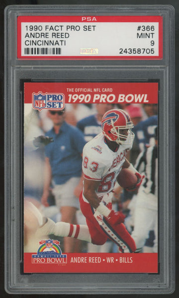 1990 Fact Pro Set Andre Reed Pro Bowl #366 PSA 9