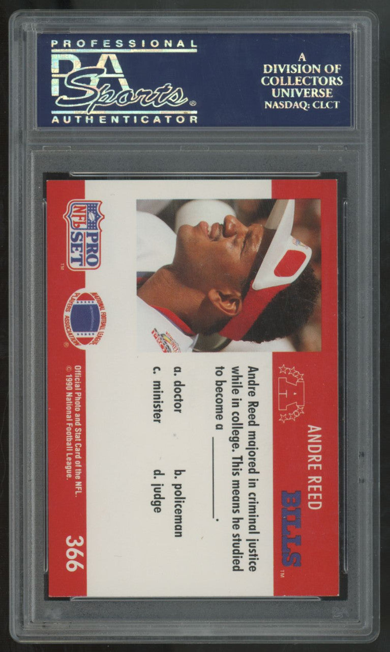 1990 Fact Pro Set Andre Reed Pro Bowl #366 PSA 9