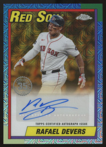 2025 Topps Chrome Silver Pack Rafael Devers '90 Auto /50 #90CA-RD