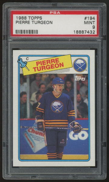1988-89 Topps Pierre Turgeon RC #194 PSA 9