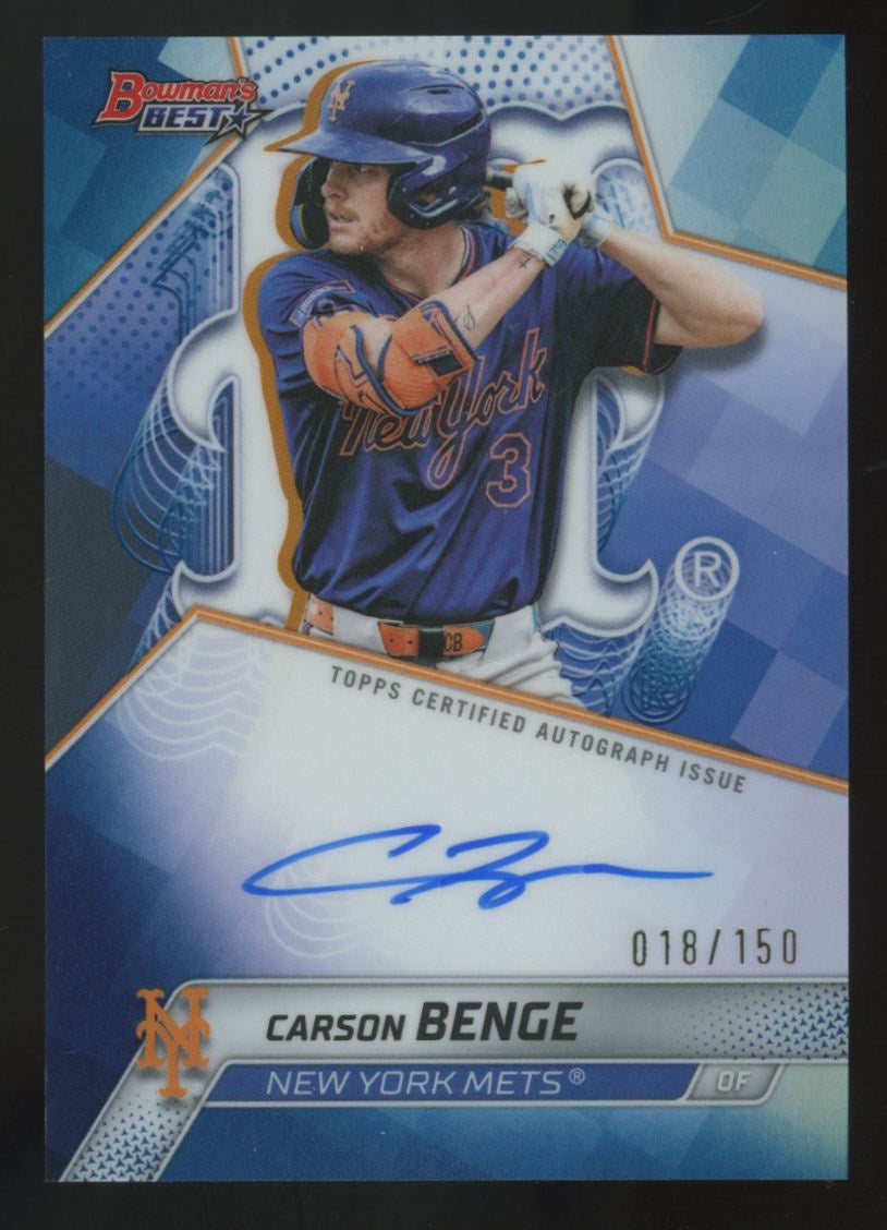 2025 Bowman's Best Carson Benge Blue Best Of '25 Auto /150 #B25-CBE
