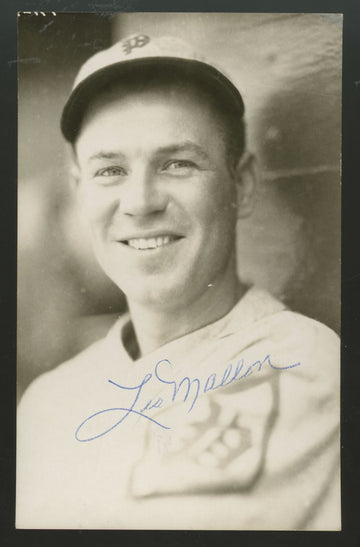 Les Mallon Signed Autographed Photo Postcard JSA
