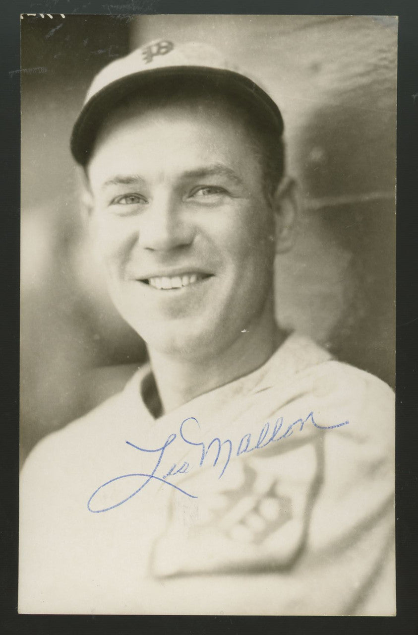 Les Mallon Signed Autographed Photo Postcard JSA