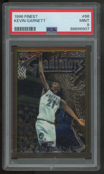 1996-97 Topps Finest Kevin Garnett Gladiators #66 PSA 9