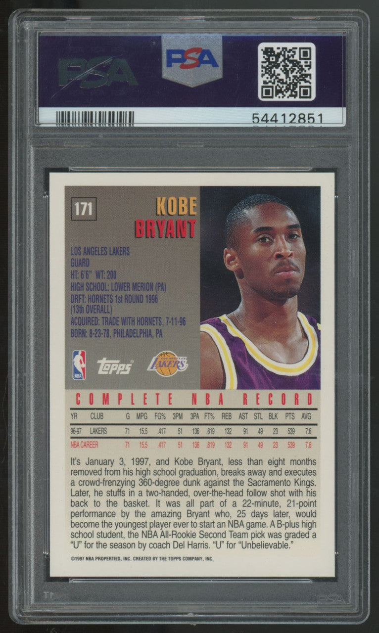 1997-98 Topps Kobe Bryant #171 PSA 10