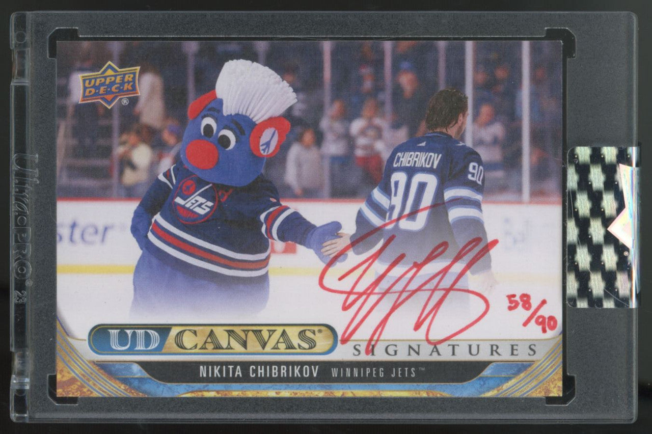 2024-25 UD Clear Cut Nikita Chibrikov Canvas Auto Hand Numbered /90 #CS-NC