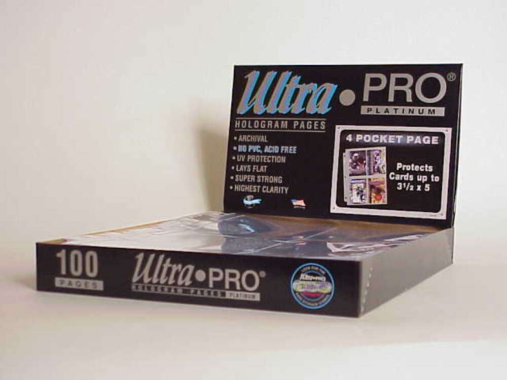 Ultra Pro 4 Pocket Postcard Pages 100 Count