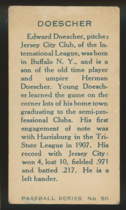 1912 C46 Imperial Edward Doescher #50 VG
