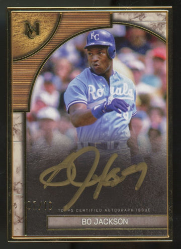 2025 Topps Museum Collection Bo Jackson Museum Framed Auto Gold /10 #FMA-BJ