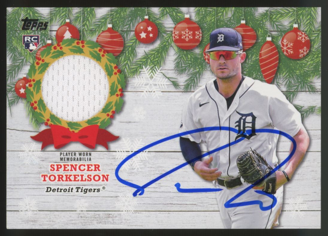 2022 Topps Holiday Spencer Torkelson RC Patch #WRC-ST Signed IP Auto