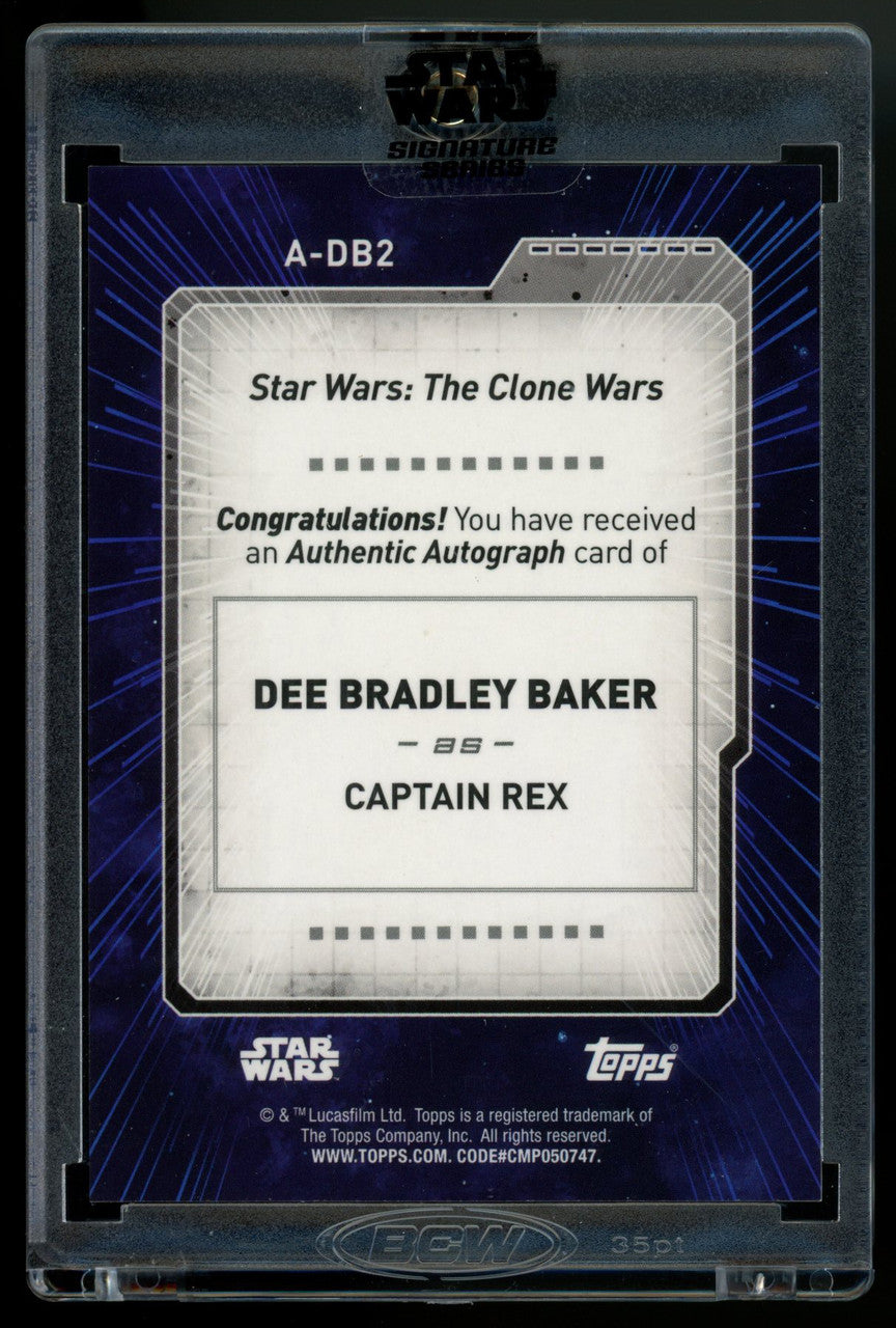 2022 Topps Star Wars Signature Series Dee Bradley Baker Captain Rex Auto #A-DB2