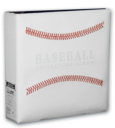 3" White Stitched Baseball Card Collectors Album