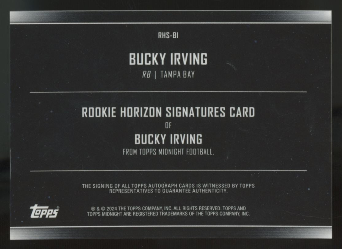 2024 Topps Midnight Bucky Irving RC Horizon Auto #RHS-BI