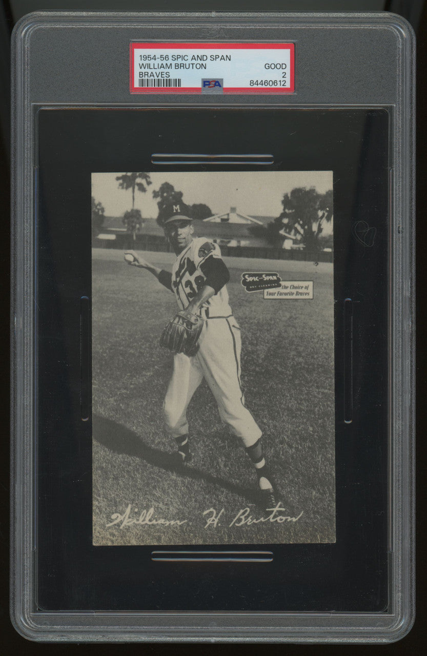 1954-56 Spic and Span Braves William Bill Bruton PSA 2