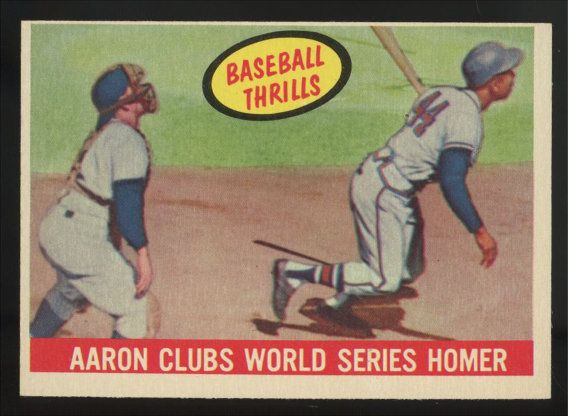 1959 Topps Baseball Thrills Set (10 cards) Mantle/Mays EX