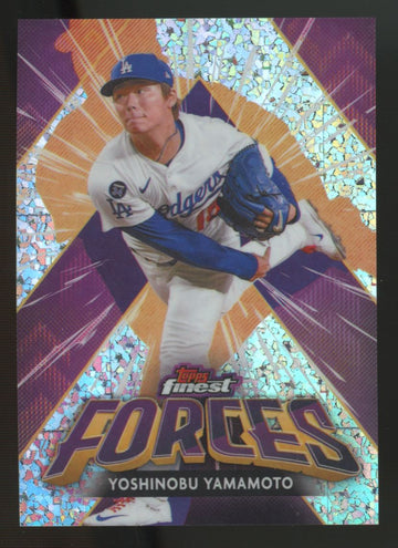 2026 Topps Finest Yoshinobu Yamamoto Forces Mini-Diamond Refractor #FIF-12