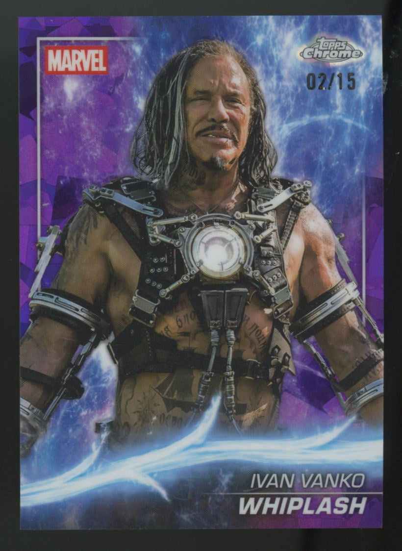 2025 Topps Chrome Marvel Sapphire Ivan Vanko / Whiplash Phase One Purple /15 #8