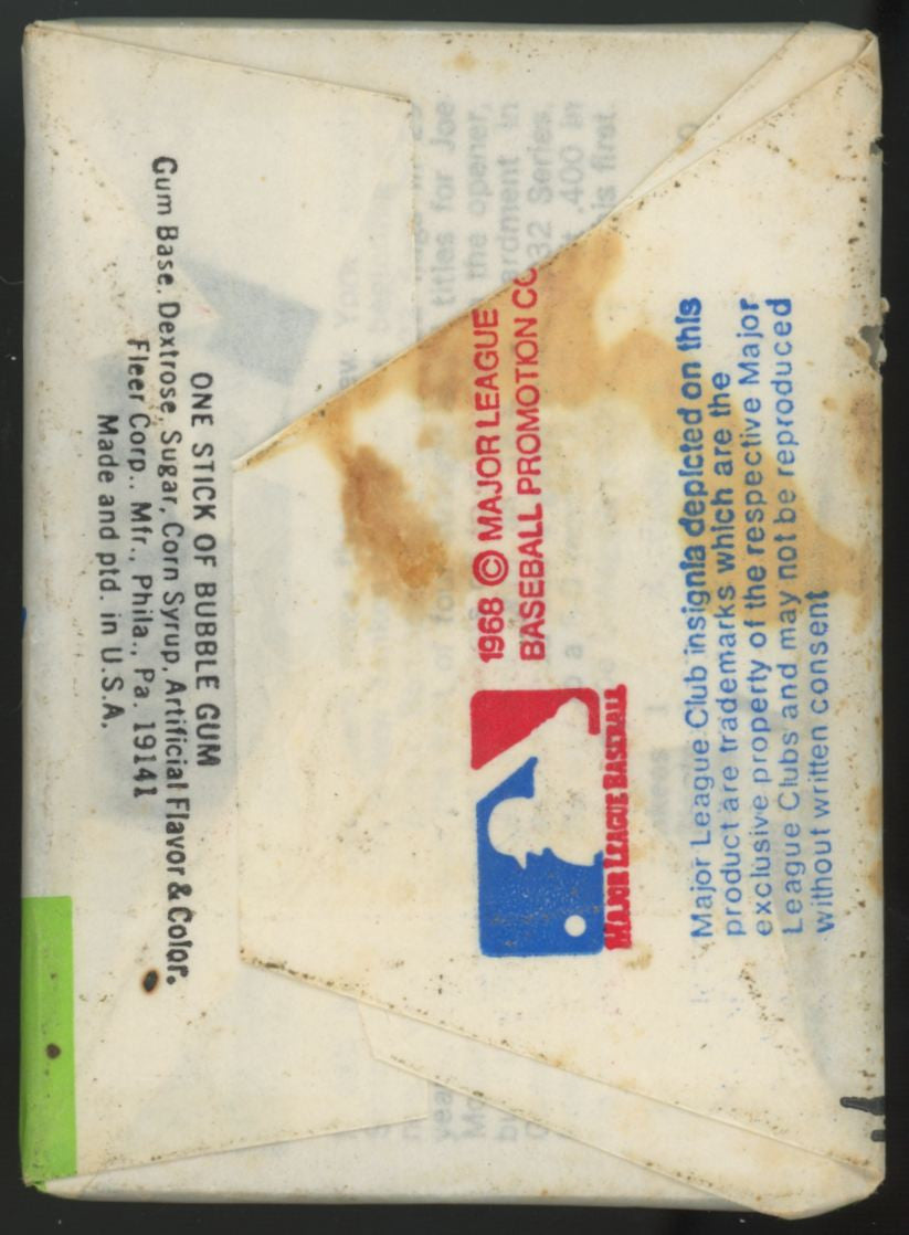 1971 Fleer World Series Baseball Wax Pack Factory Sealed