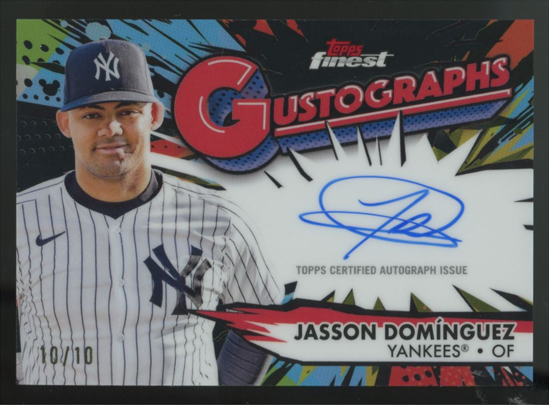 2025 Topps Finest Jasson Dominguez Black Gustographs Auto /10 #G-JD