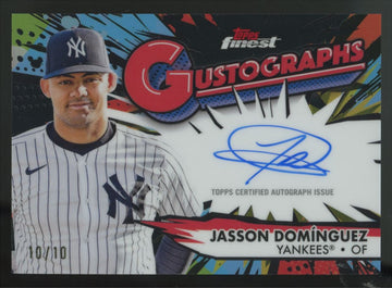 2025 Topps Finest Jasson Dominguez Black Gustographs Auto /10 #G-JD
