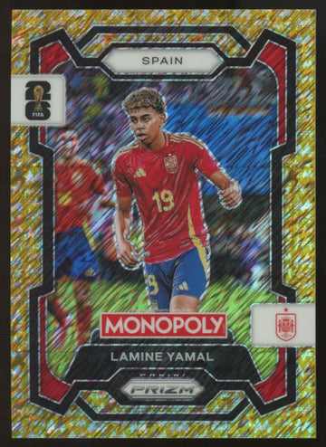 2026 Prizm Monopoly FIFA World Cup Lamine Yamal Gold Millionaire Shimmer /500
