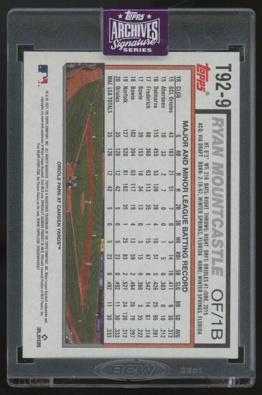 2025 Topps Archives Signature Series Ryan Mountcastle RC Auto /25 #T92-9